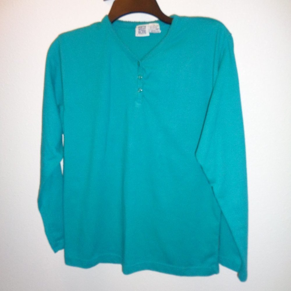 North West Blue Long Sleeve Top Size Small